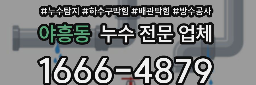 야흥동 누수 전문 업체