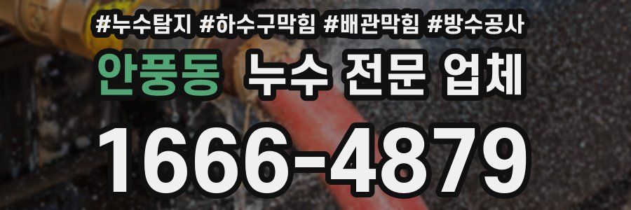 안풍동 누수 전문 업체