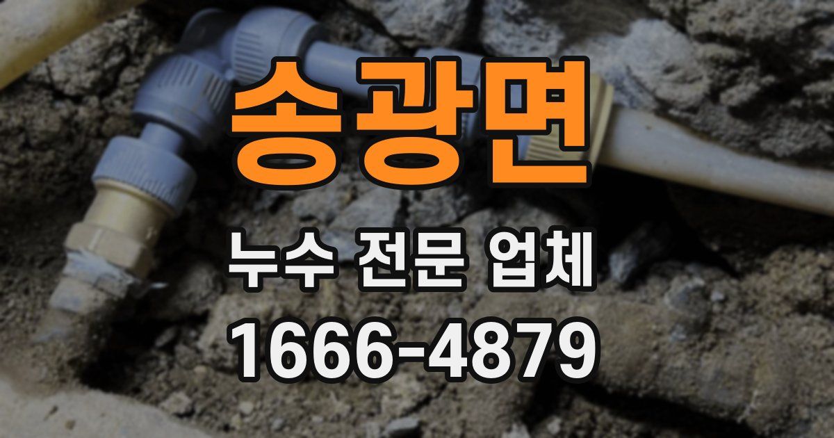 송광면 누수 전문 업체
