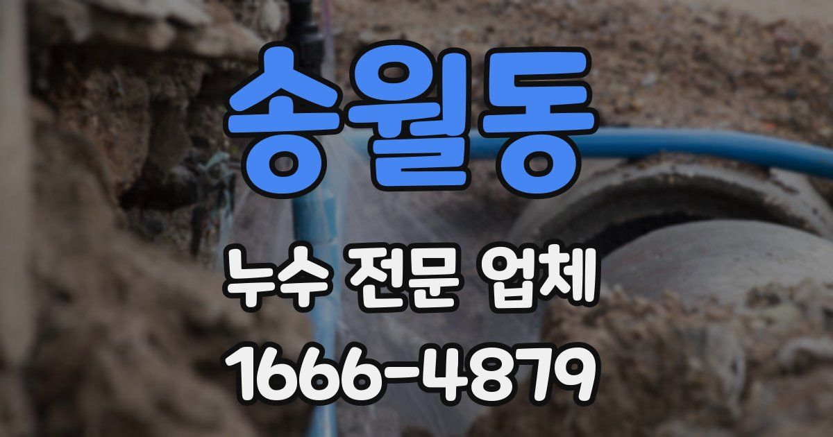 송월동 누수 전문 업체
