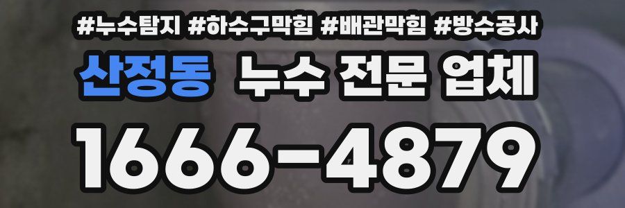 산정동 누수 전문 업체