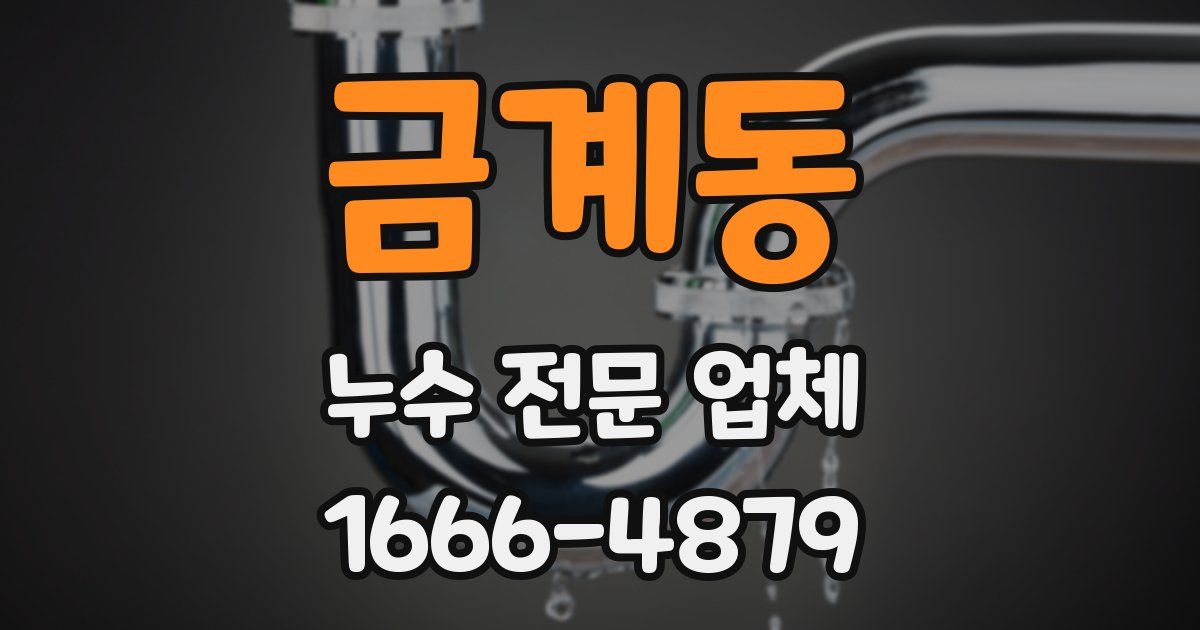 금계동 누수 전문 업체