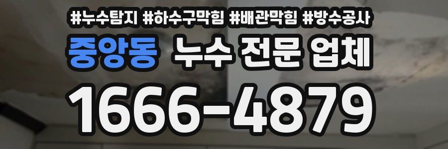 중앙동 누수 전문 업체