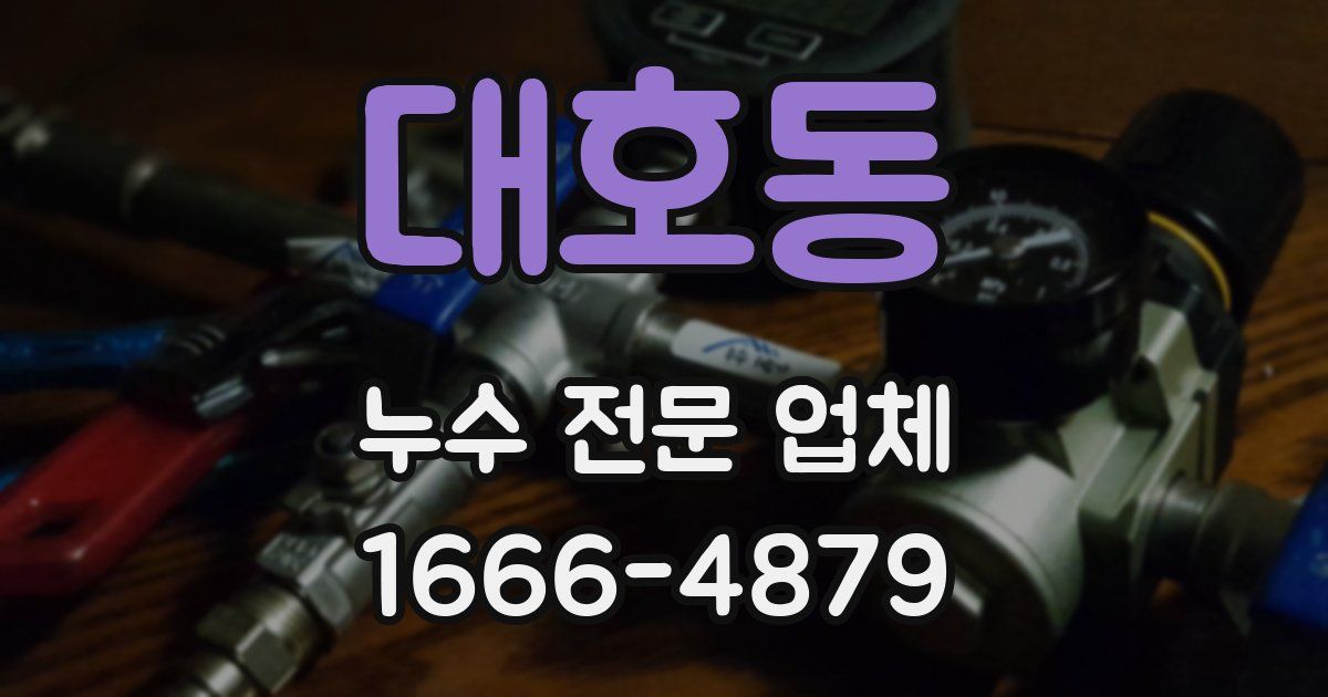 대호동 누수 전문 업체