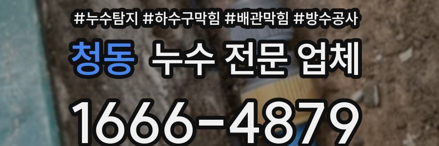 청동 누수 전문 업체