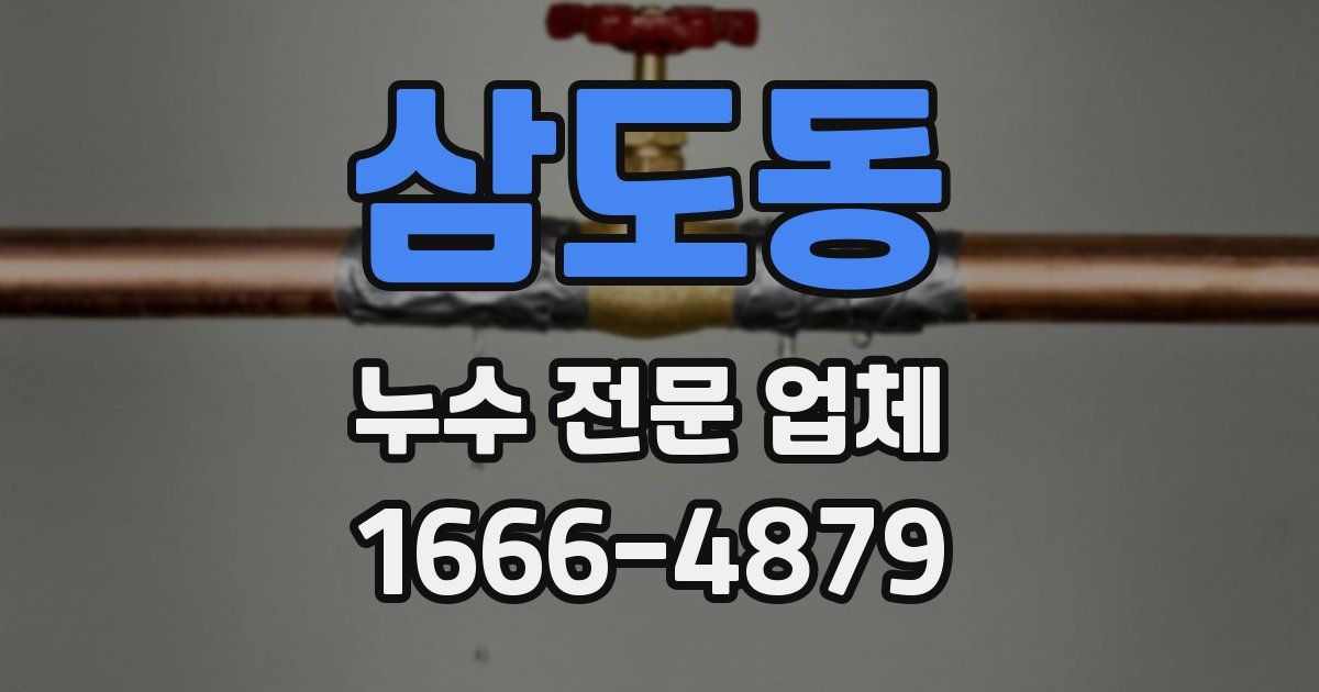 삼도동 누수 전문 업체