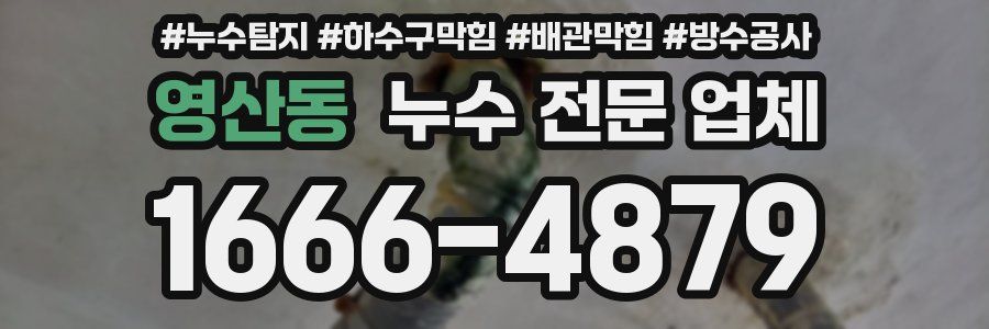 영산동 누수 전문 업체