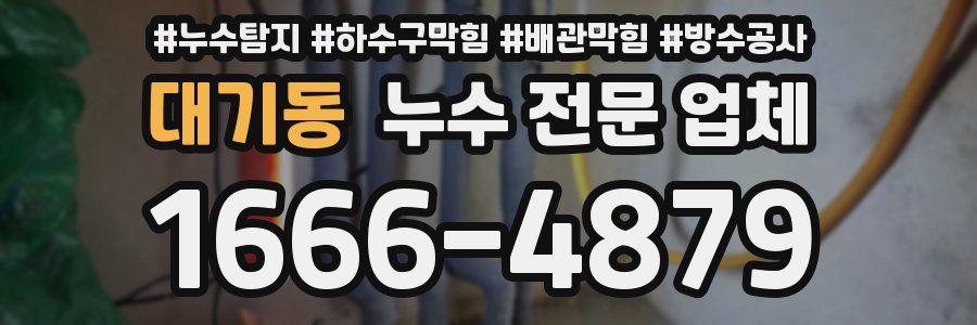 대기동 누수 전문 업체
