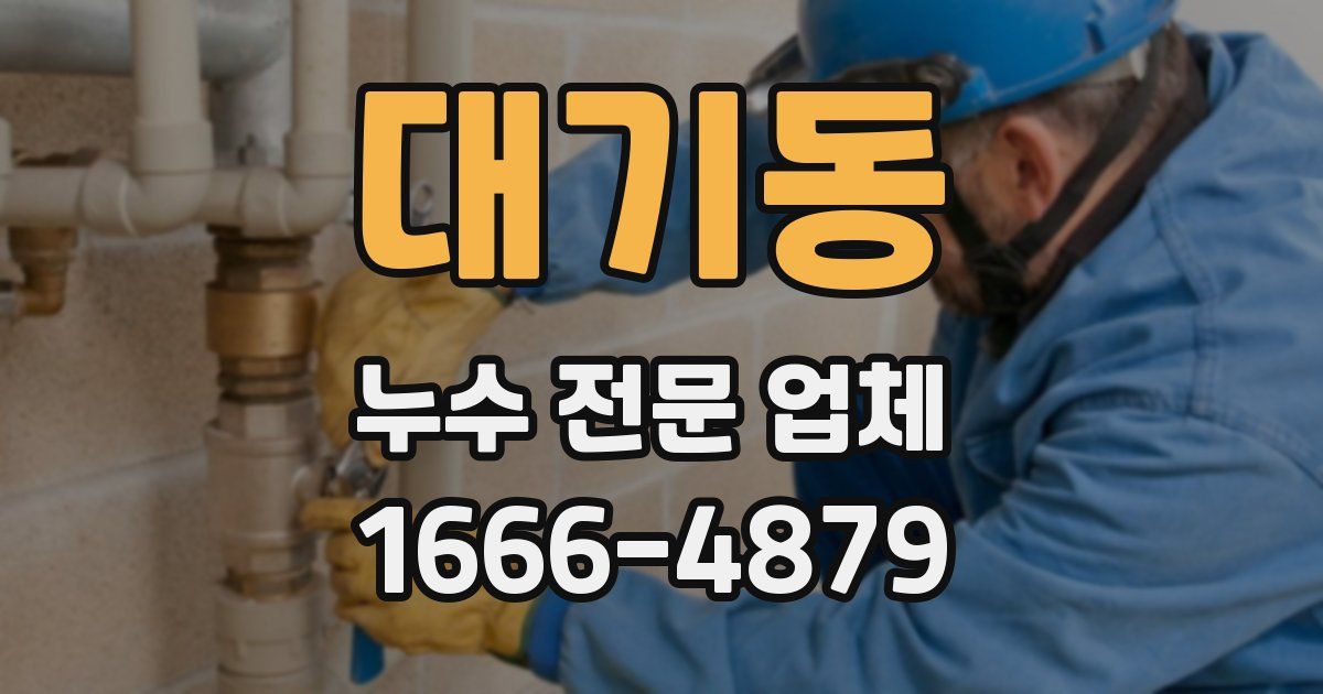 대기동 누수 전문 업체