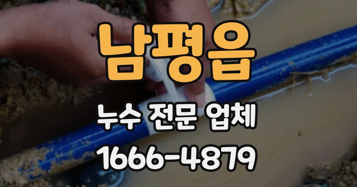 남평읍 누수 전문 업체