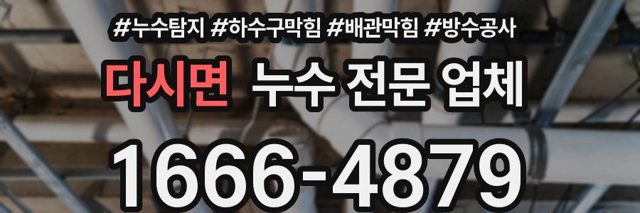 다시면 누수 전문 업체