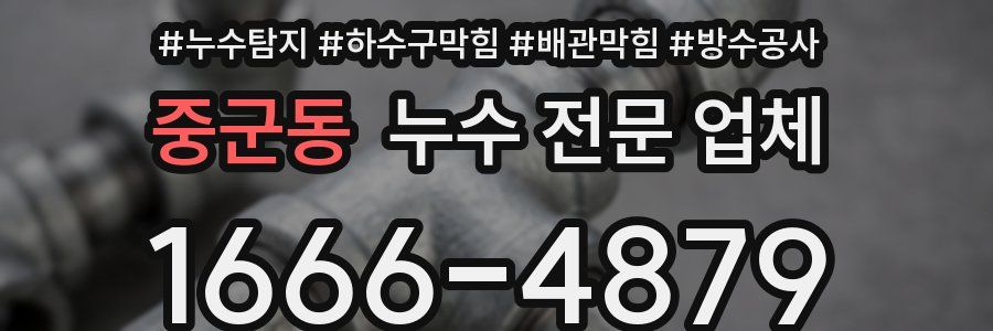 중군동 누수 전문 업체