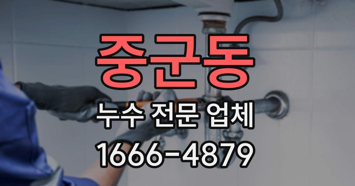 중군동 누수 전문 업체