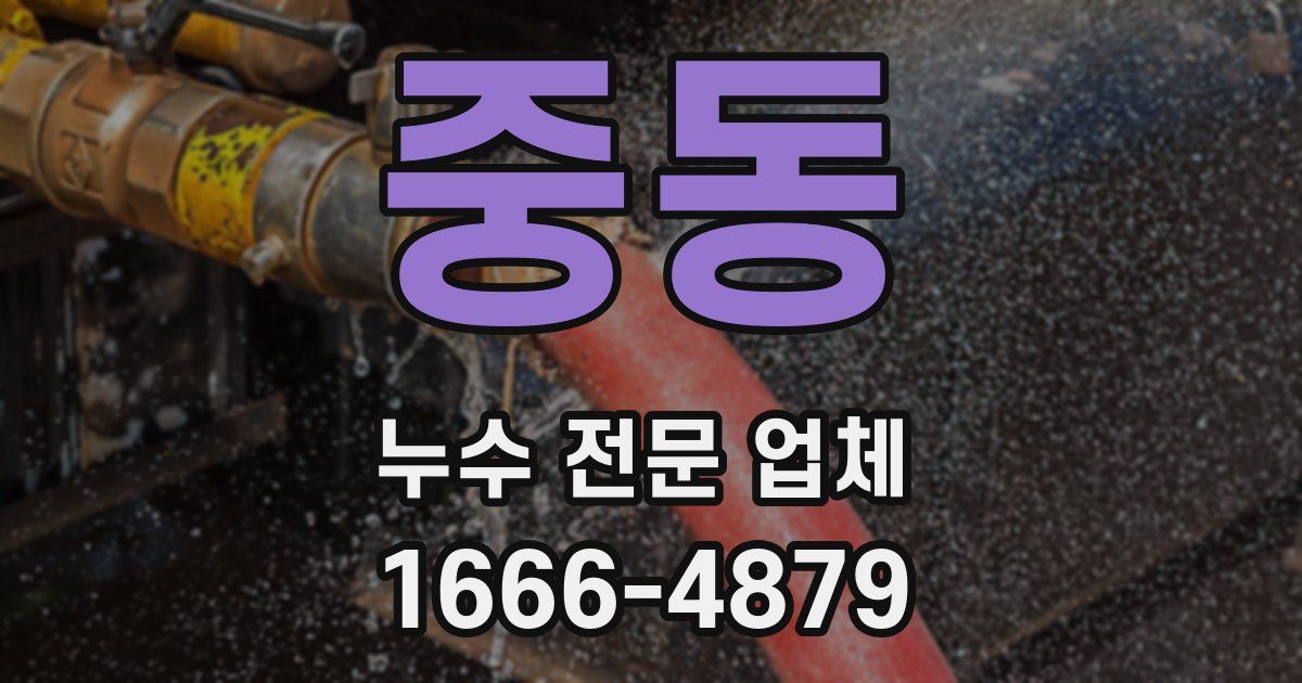 중동 누수 전문 업체