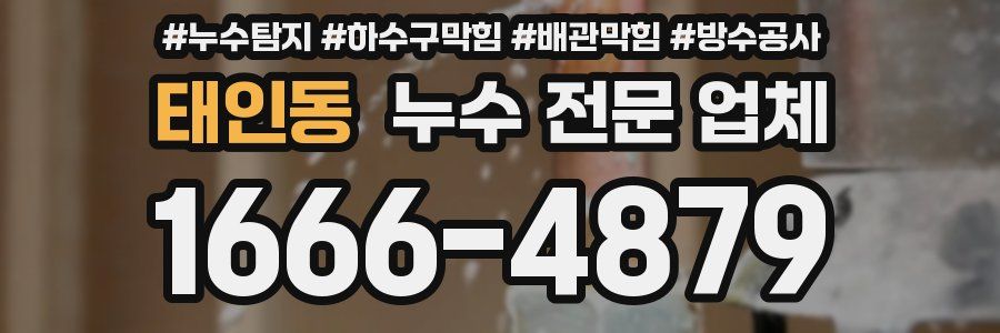 태인동 누수 전문 업체