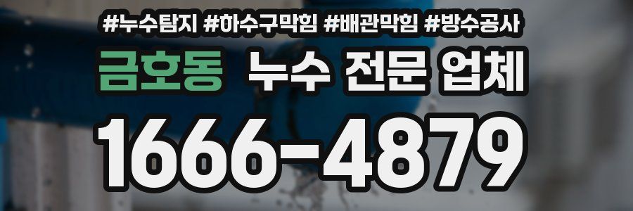 금호동 누수 전문 업체