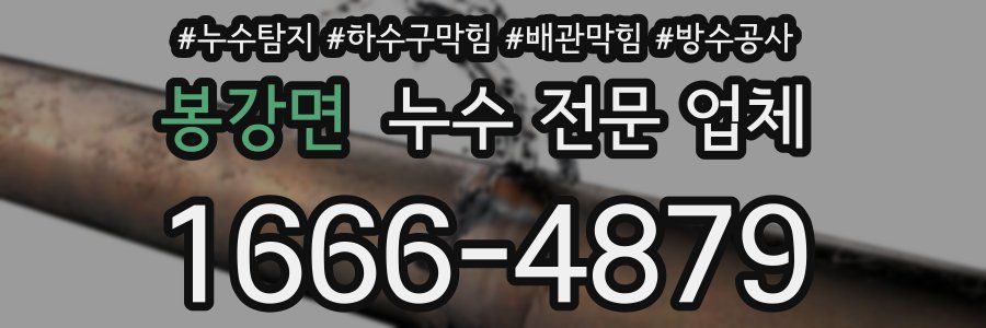 봉강면 누수 전문 업체