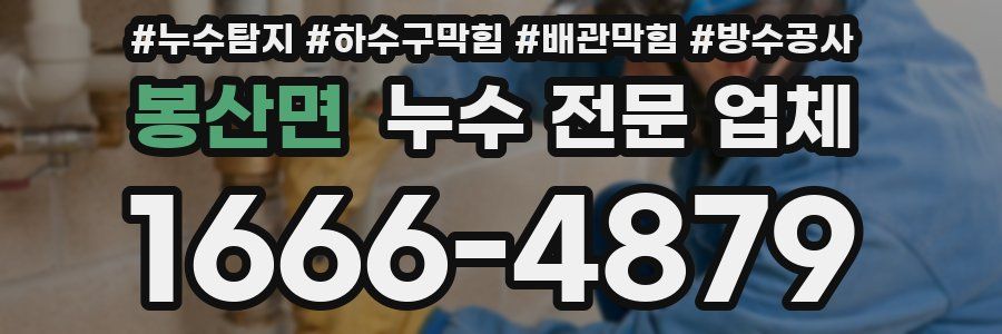 봉산면 누수 전문 업체