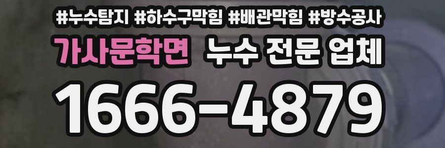 가사문학면 누수 전문 업체