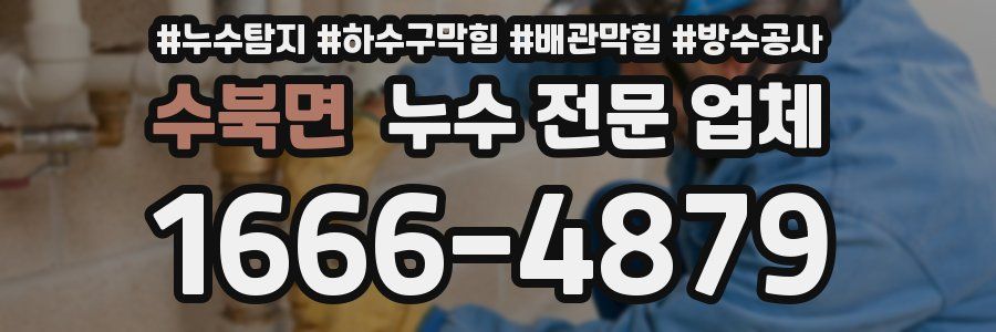 수북면 누수 전문 업체