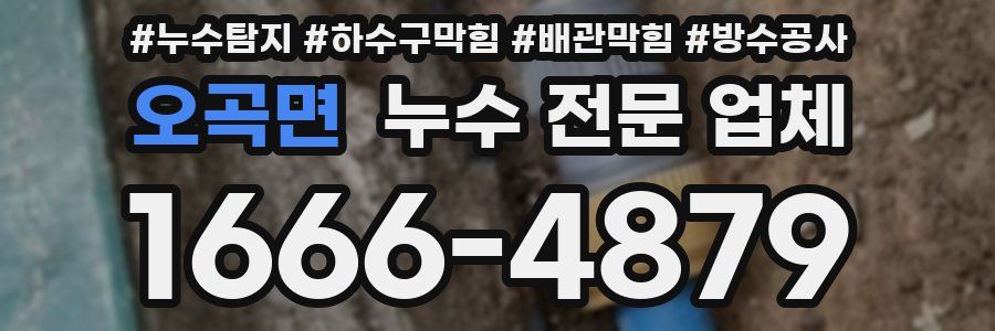 오곡면 누수 전문 업체