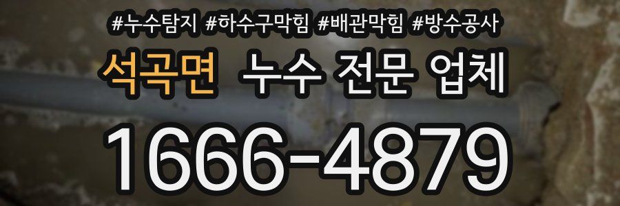석곡면 누수 전문 업체