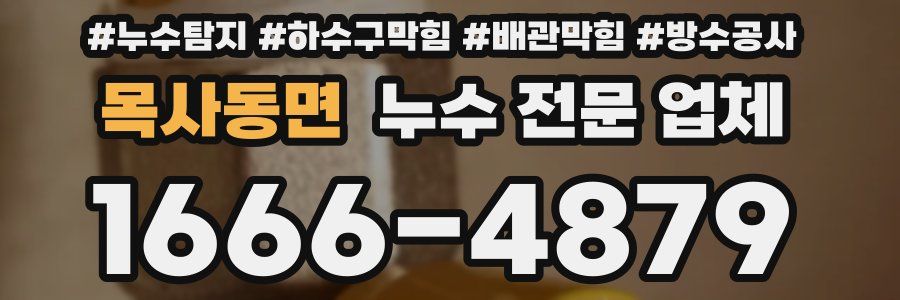 목사동면 누수 전문 업체