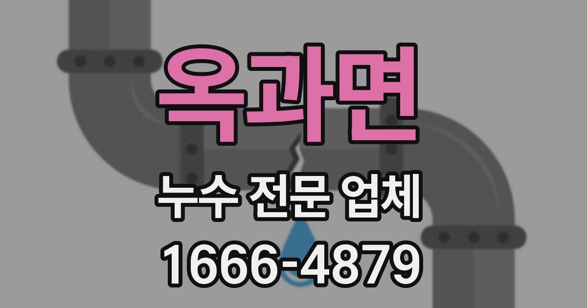 옥과면 누수 전문 업체