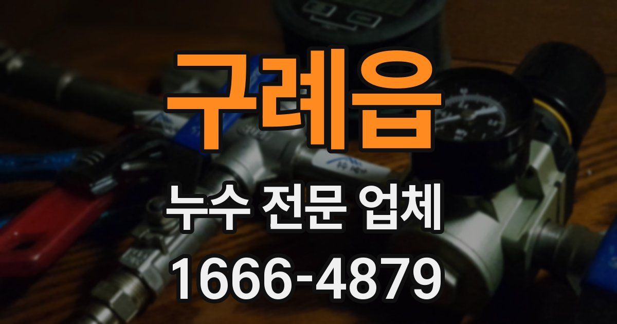 구례읍 누수 전문 업체