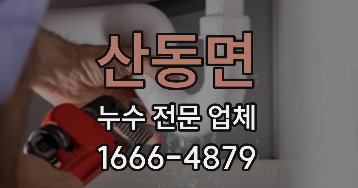 산동면 누수 전문 업체