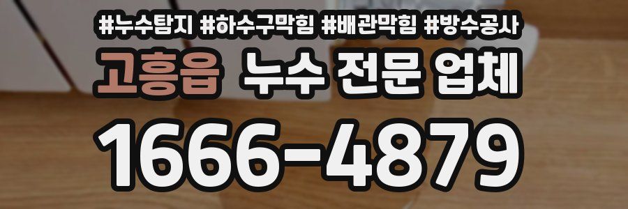 고흥읍 누수 전문 업체