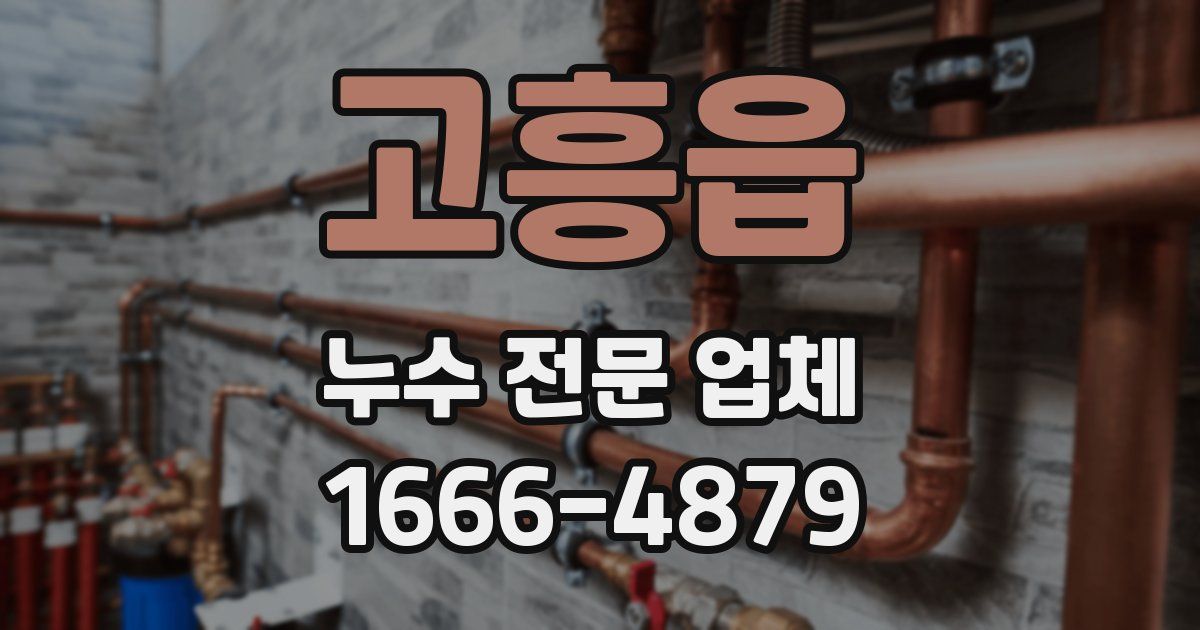 고흥읍 누수 전문 업체