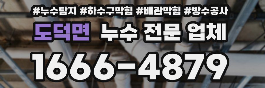 도덕면 누수 전문 업체