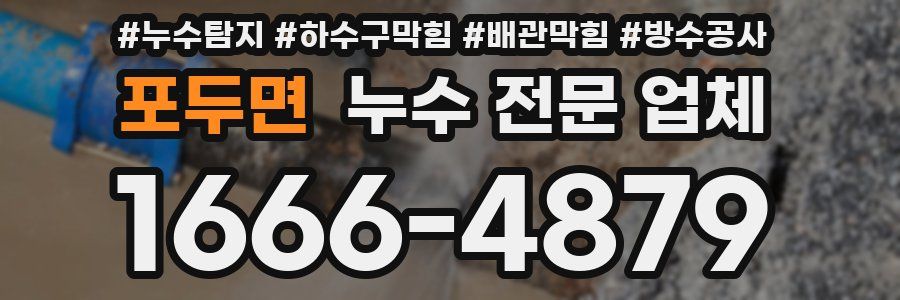 포두면 누수 전문 업체