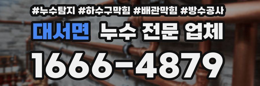 대서면 누수 전문 업체