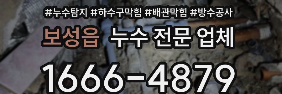 보성읍 누수 전문 업체