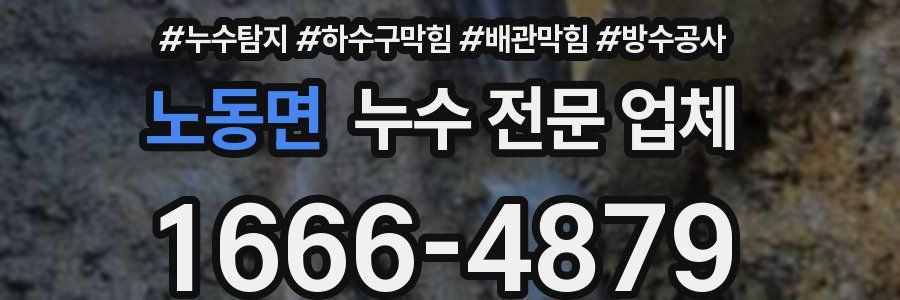 노동면 누수 전문 업체