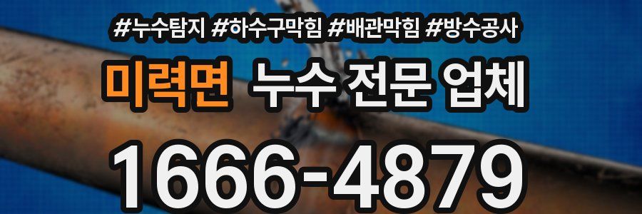 미력면 누수 전문 업체