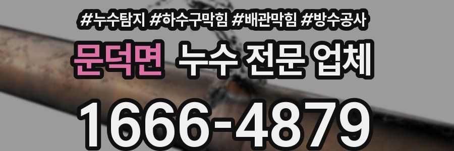 문덕면 누수 전문 업체