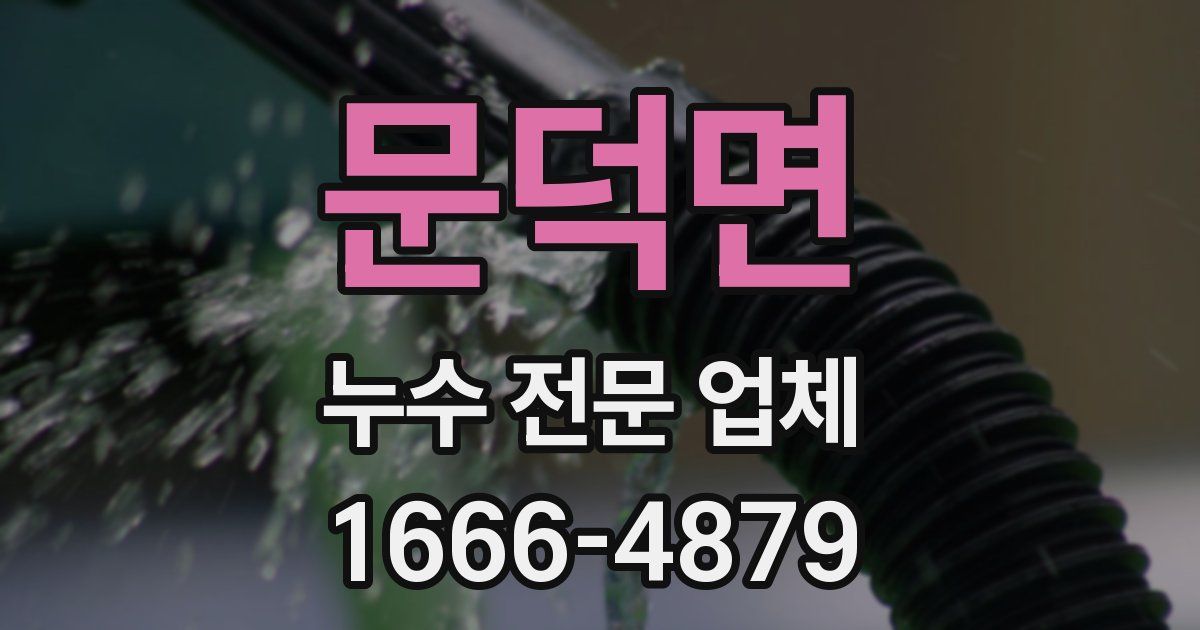 문덕면 누수 전문 업체