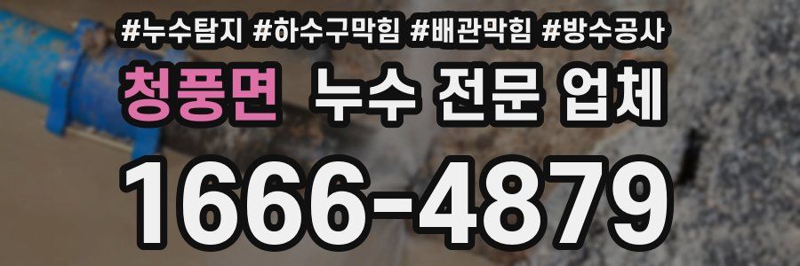 청풍면 누수 전문 업체