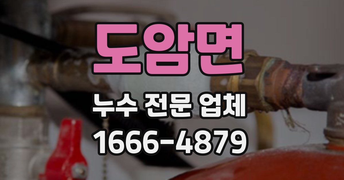 도암면 누수 전문 업체