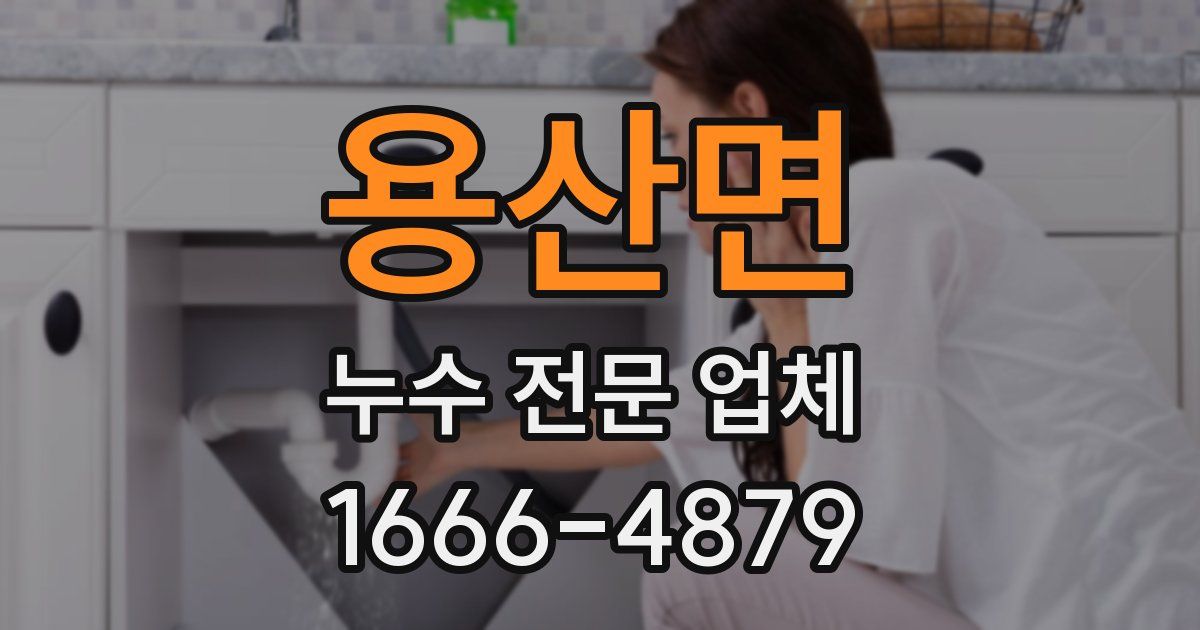 용산면 누수 전문 업체