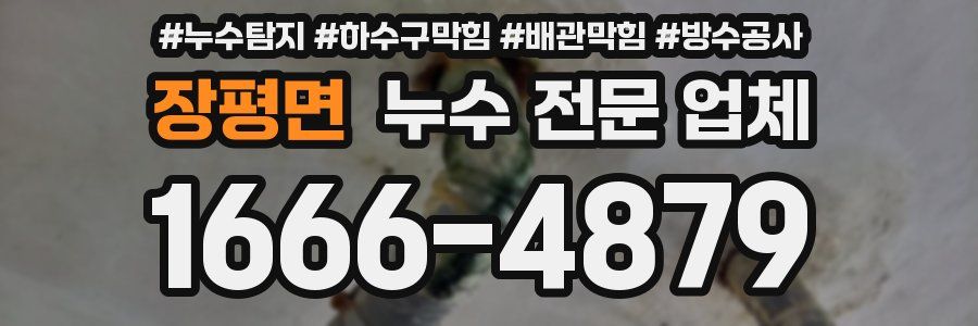 장평면 누수 전문 업체