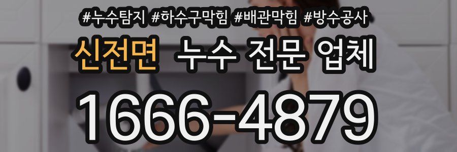 신전면 누수 전문 업체