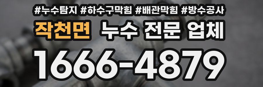작천면 누수 전문 업체