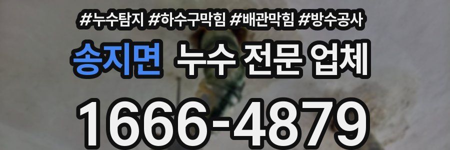 송지면 누수 전문 업체