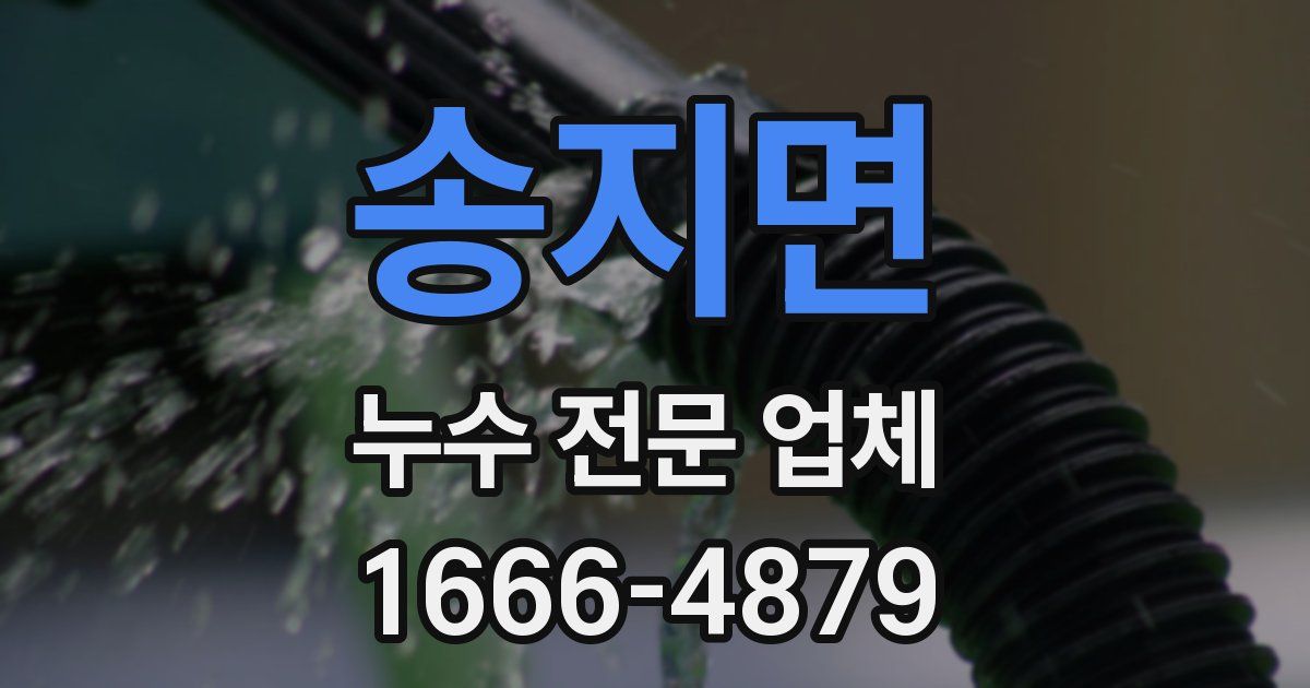 송지면 누수 전문 업체
