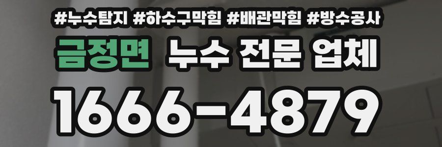 금정면 누수 전문 업체