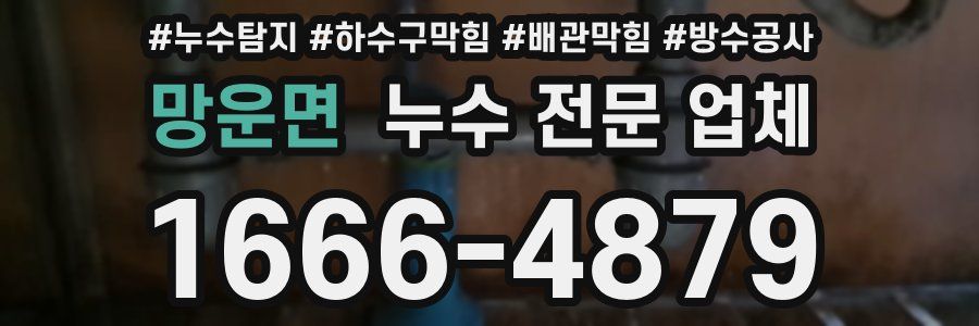 망운면 누수 전문 업체